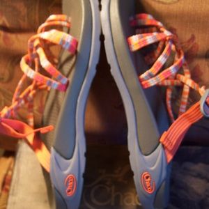 NIB CHACO Zong X Ecotread Banded Tangerine 7 Cute!